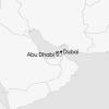 Map showing Abu Dhabi and Dubai