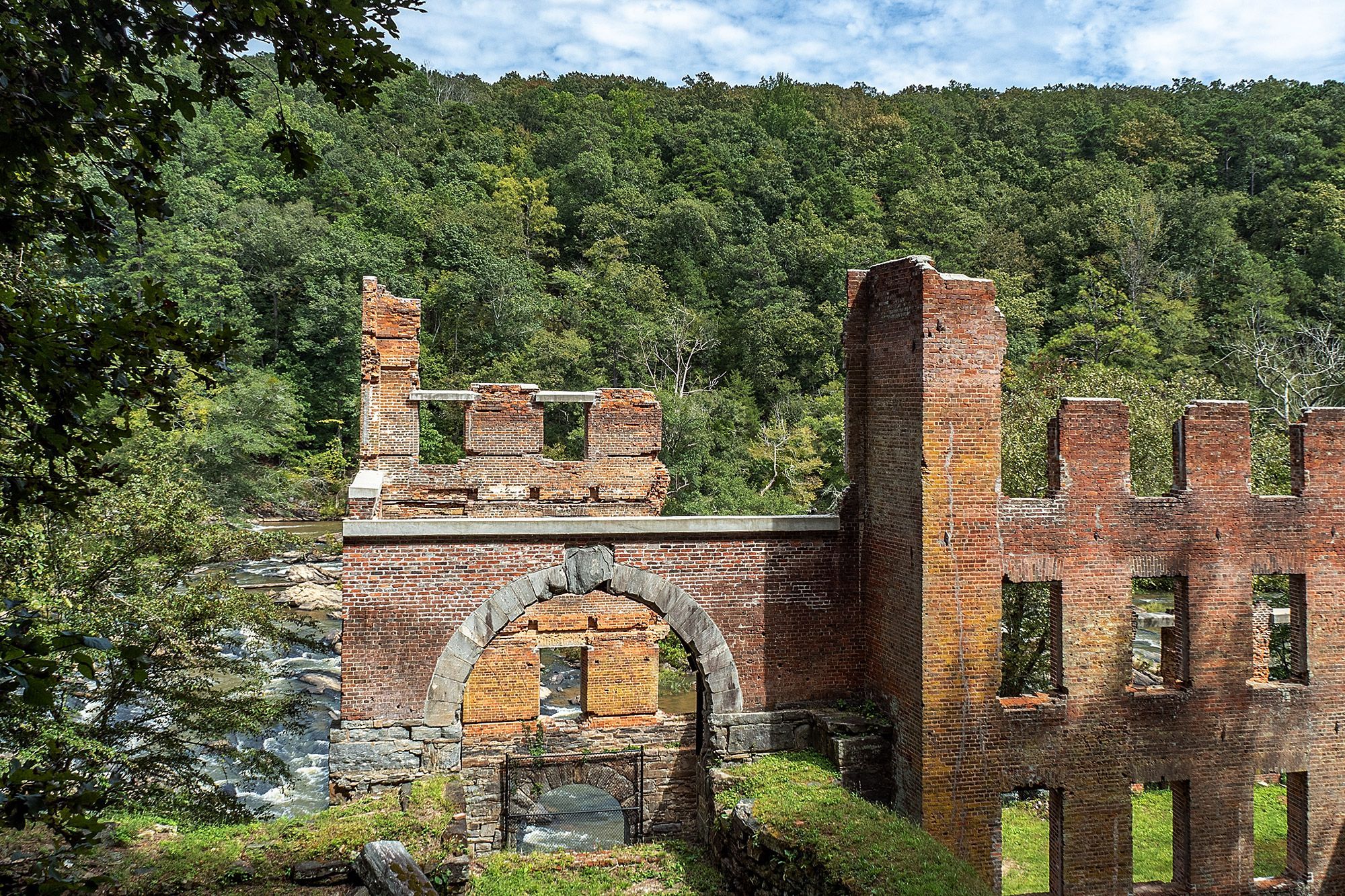 Ruins of the New Manchester Mill in Sweetwater Creek State Park in Atlanta, Georgia.