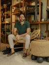 Orozco in his showroom and studio in Tulum