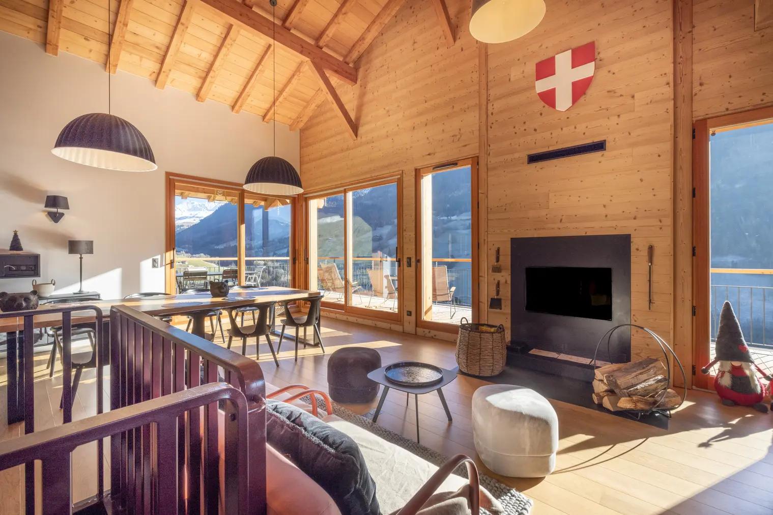 Chalet Les Galetas du Mont Blanc - Hauteluce, Savoie - Salon et cuisine