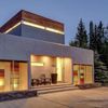 The exterior of a mid-century Vrbo rental chalet in Winter Park, Colorado