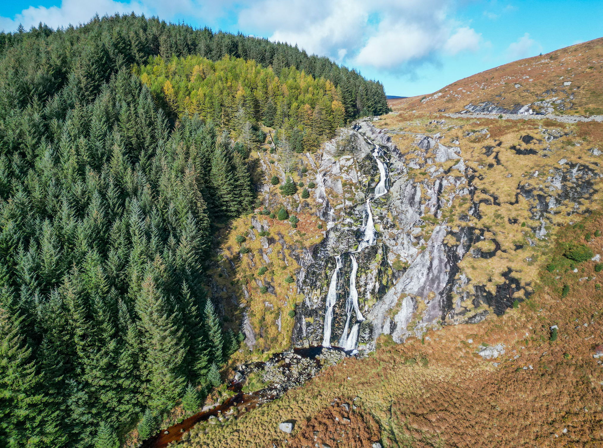 Glenmacnass Waterfall makes for a scenic road trip stop.