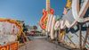 Huge neon signs in the outdoor gallery at the Neon Museum in Las Vegas, Nevada