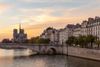 The Pont de la Tournelle across the Seine in Paris, with Notre Dame cathedral in the background