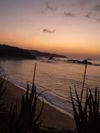 Scenic view of sea during sunset, Mazunte, Mexico, North America