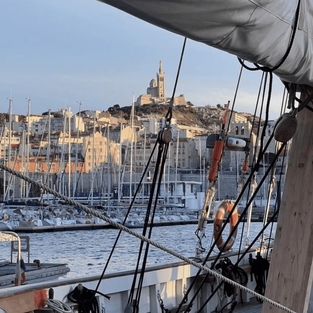 A view of the port in Marseille, France
