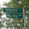 The street sign for Sedgwick Avenue, also known as Hip Hop Boulevard, in the Bronx, New York, which in 1973 was hip-hop’s starting point