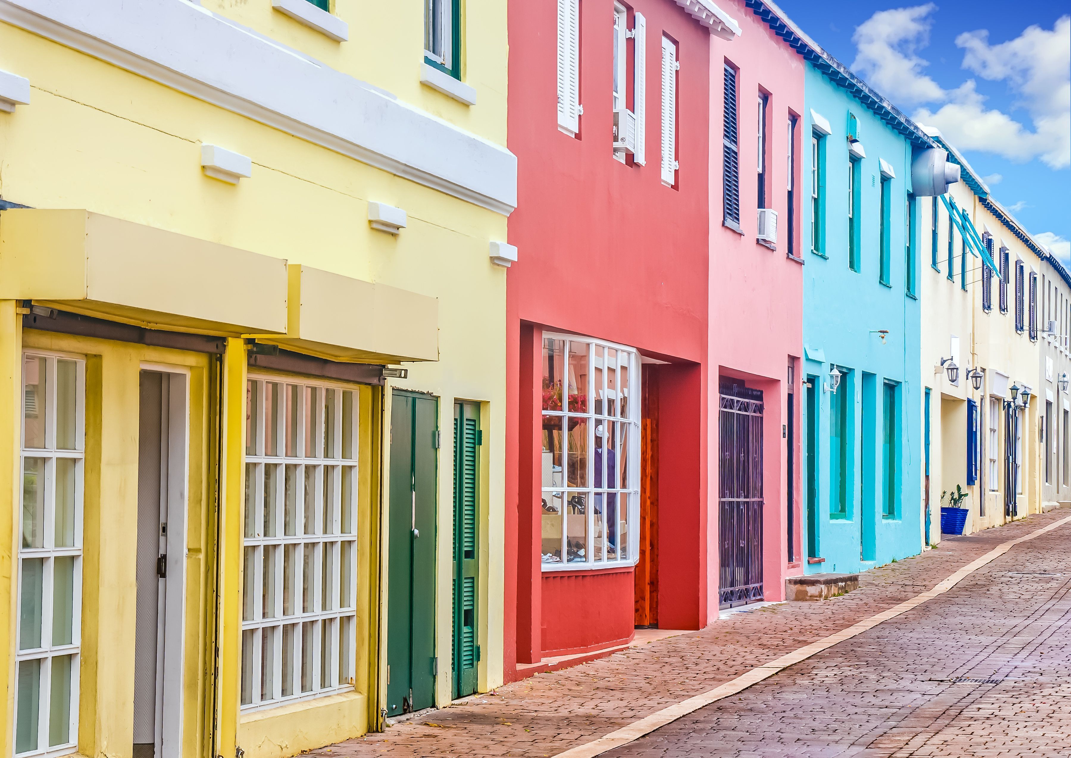Colorful shops in Bermuda 