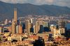 An aerial view of the architecture in Barcelona.