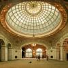 The ornate Tiffany dome ceiling at the Cultural Center in Chicago, Illinois