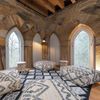 The grand interior of a converted church Vrbo in Northumberland, UK