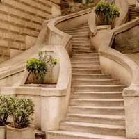 The undulating curves of Camondo Stairs, near Galata Tower, Istanbul