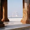 Tall columns at the Emirates Palace Mandarin Oriental in Abu Dhabi