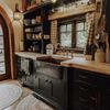 A cosy kitchen in a barn Vrbo in Vermont