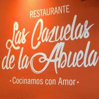 The sign for Las Cazuelas de la Abuela restaurant in Bogotá, Colombia
