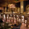The gilded, art-deco bar area at Flamingo Las Vegas Hotel and Casino in Las Vegas, Nevada