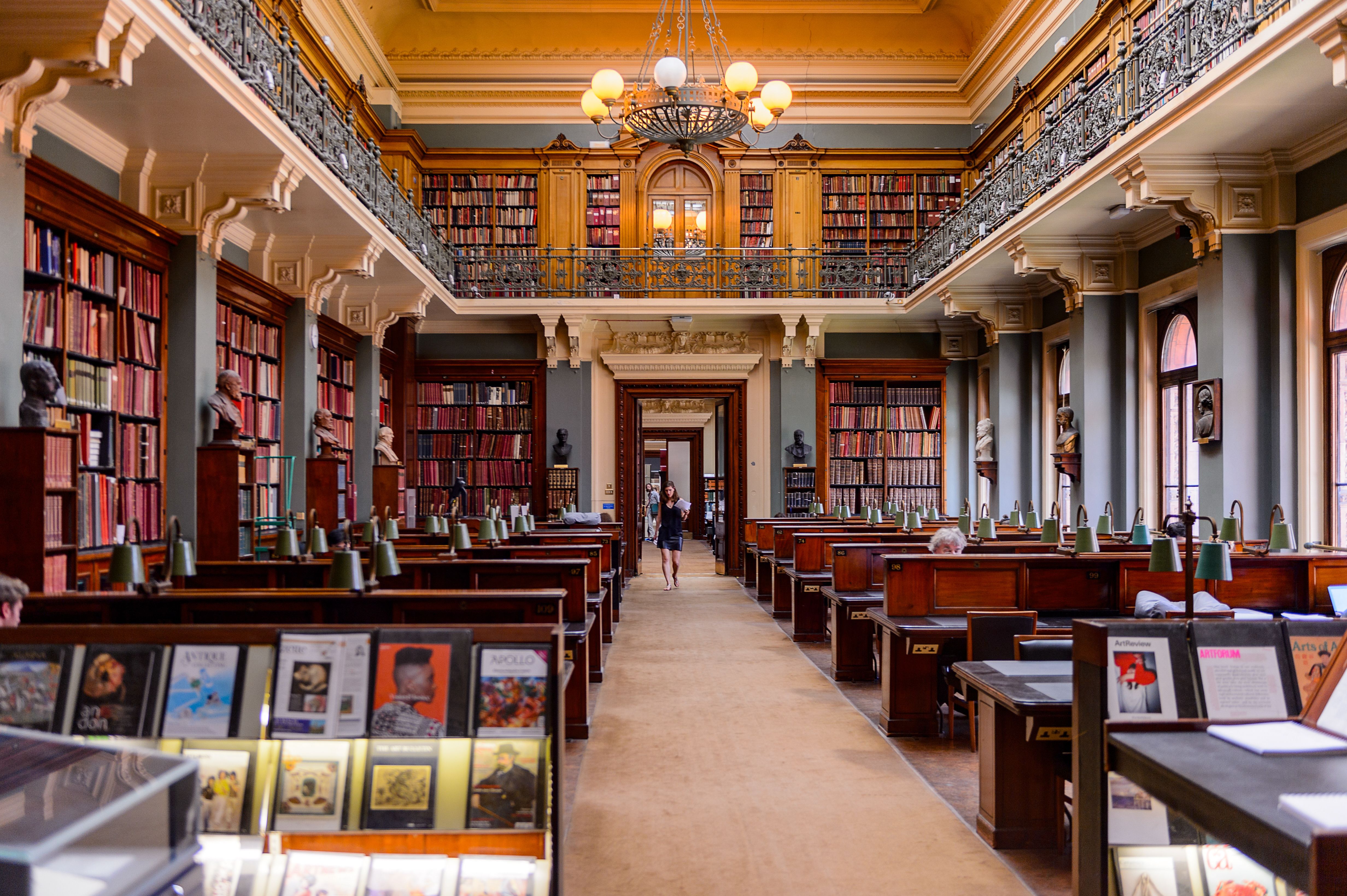 The National Art Library in the Victoria and Albert Museum.