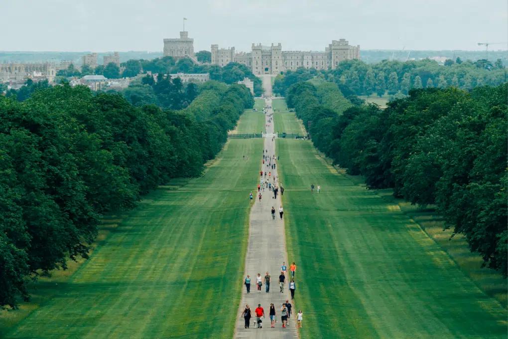 The Long Walk, scene of Harry and Meghan’s carriage procession