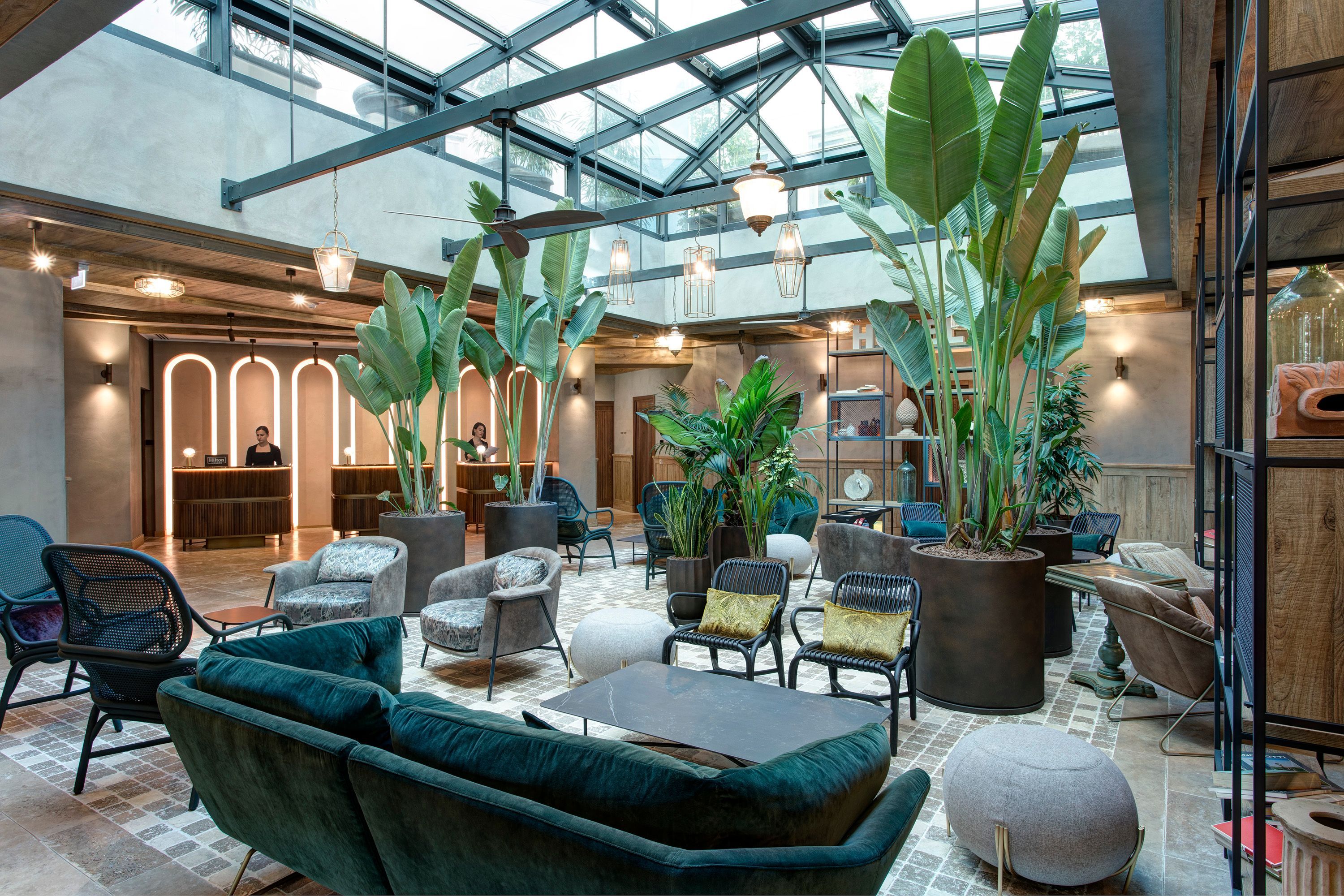 The lobby of the DoubleTree by Hilton Rome Monti