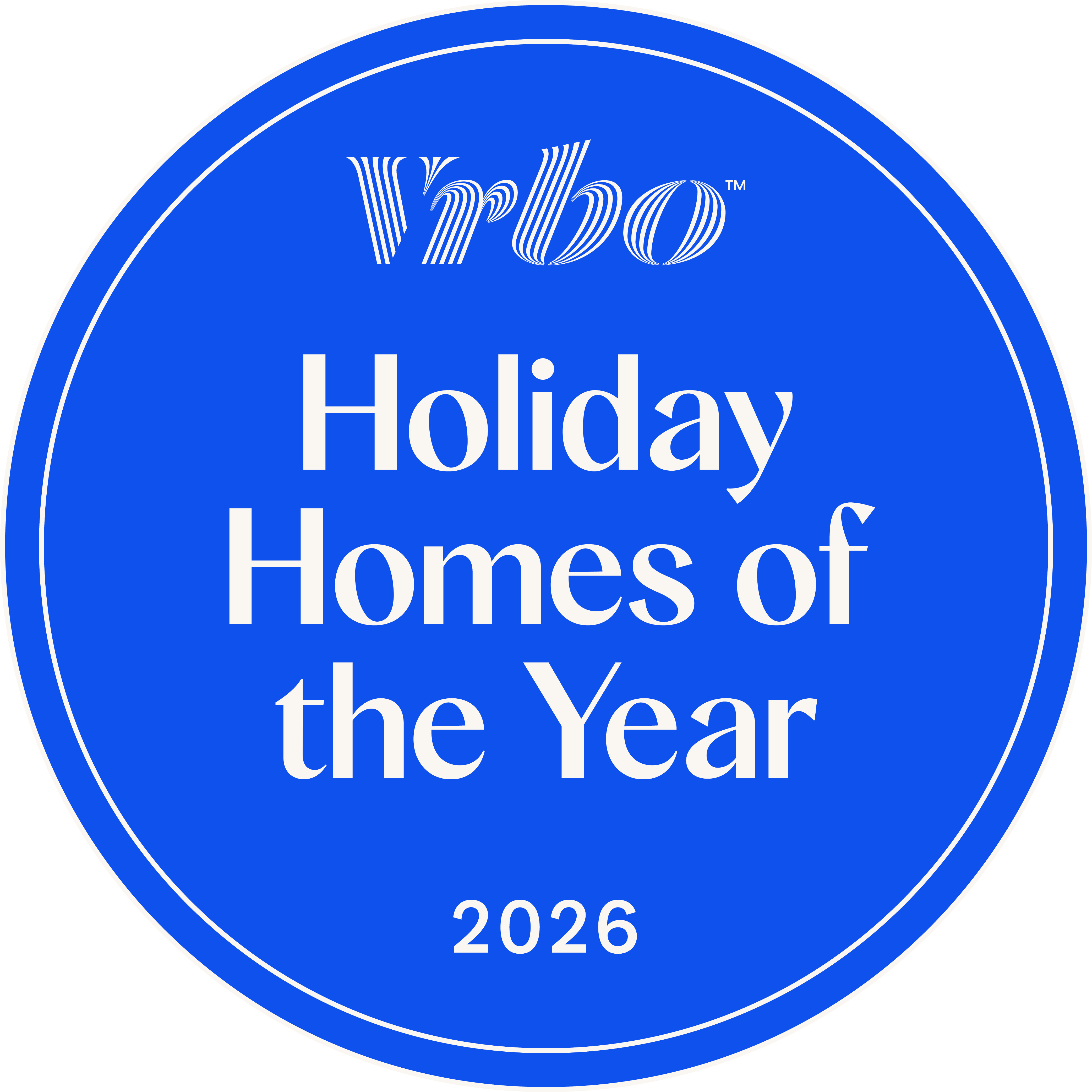 Vrbo Holiday Homes of the Year 2026 Badge