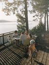 Artist Meghan Bustard on vacation in Mayne Island, British Columbia