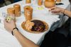 A plate of mole negro over chicken at a restaurant in Oaxaca