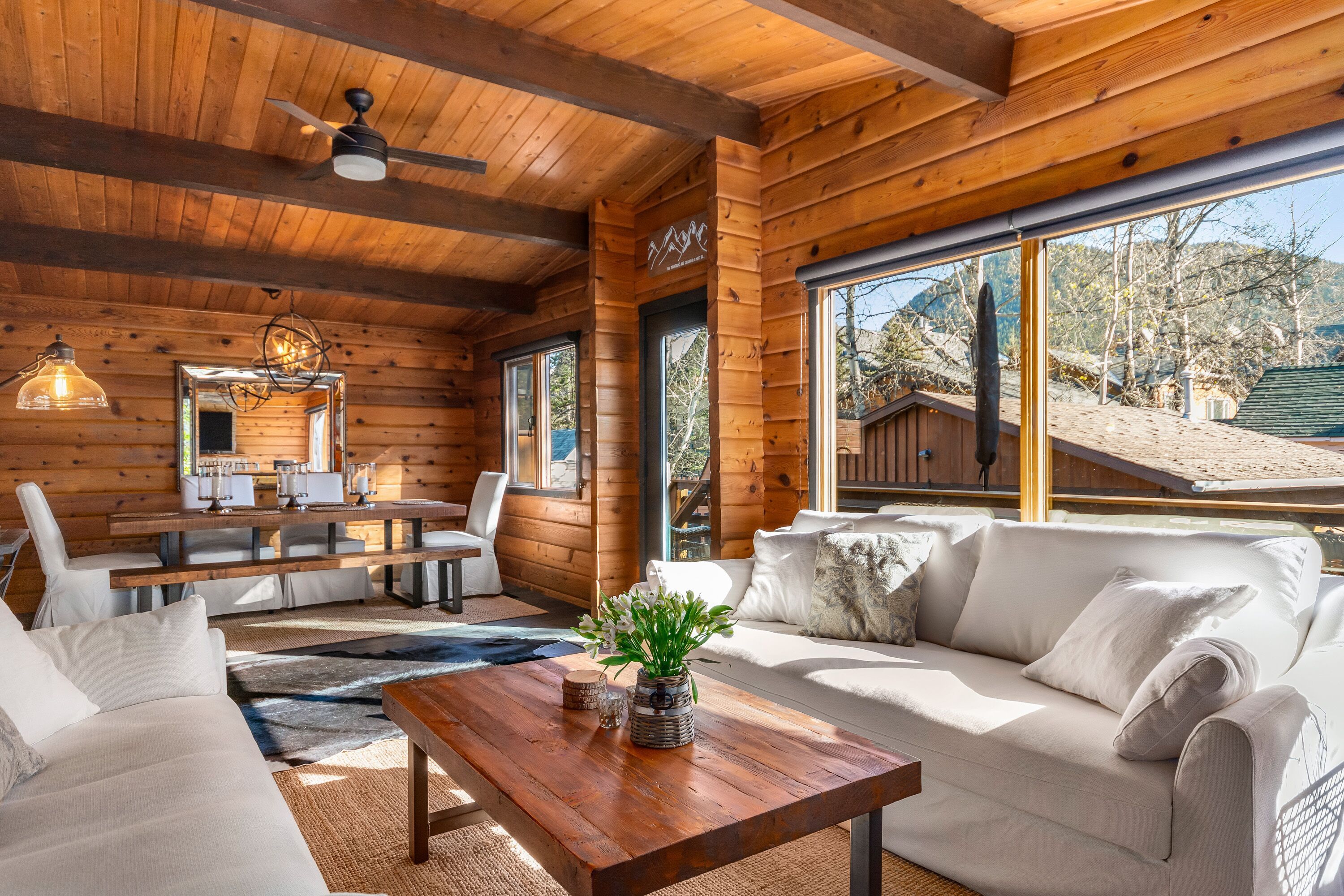 Rustic Chic Banff Mountain Home - Banff, Alberta - Living and Dining Areas
