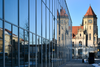 Modern glass reflects Dessau-Roßlau’s historic town hall