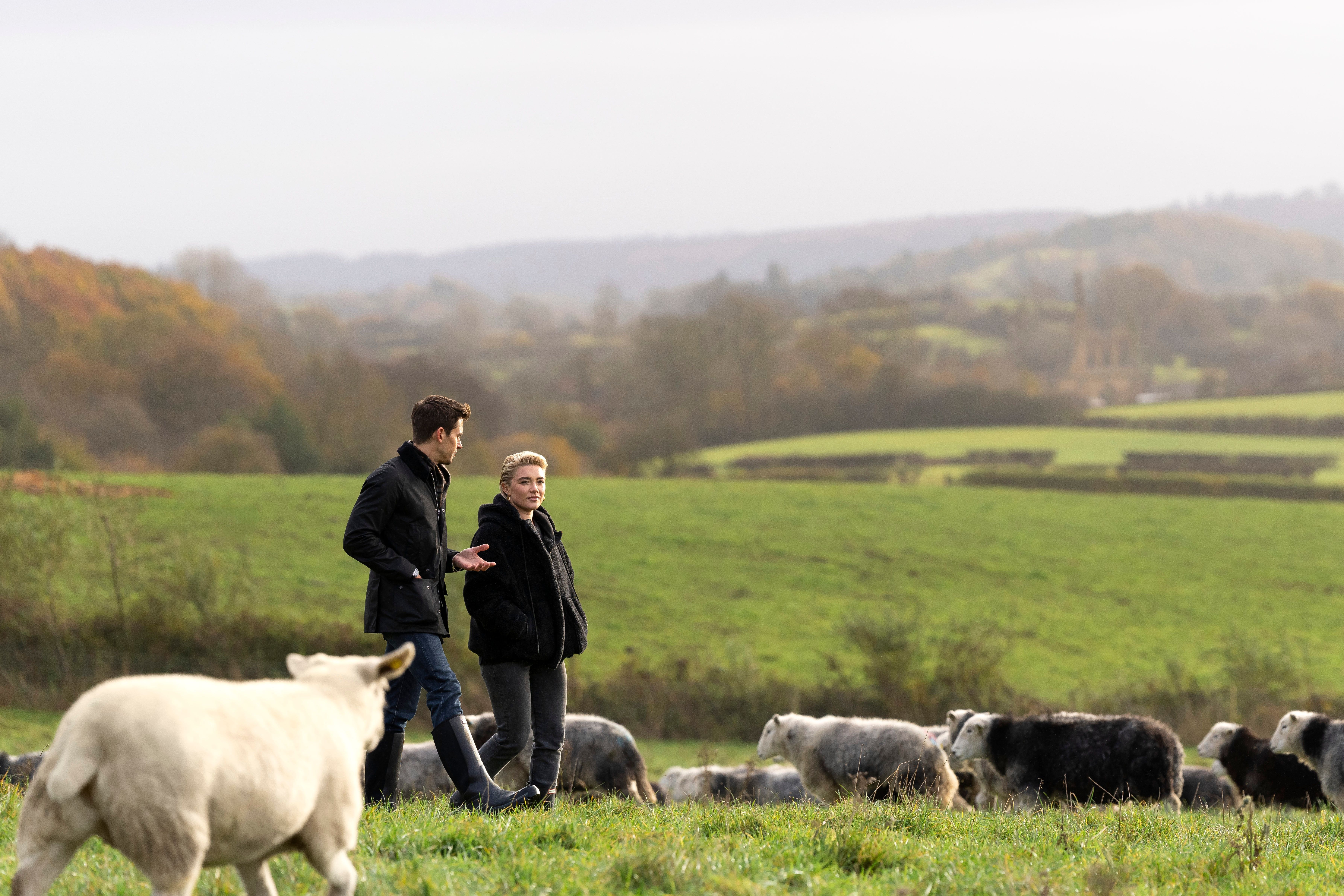 In the Yorkshire countryside with Florence Pugh