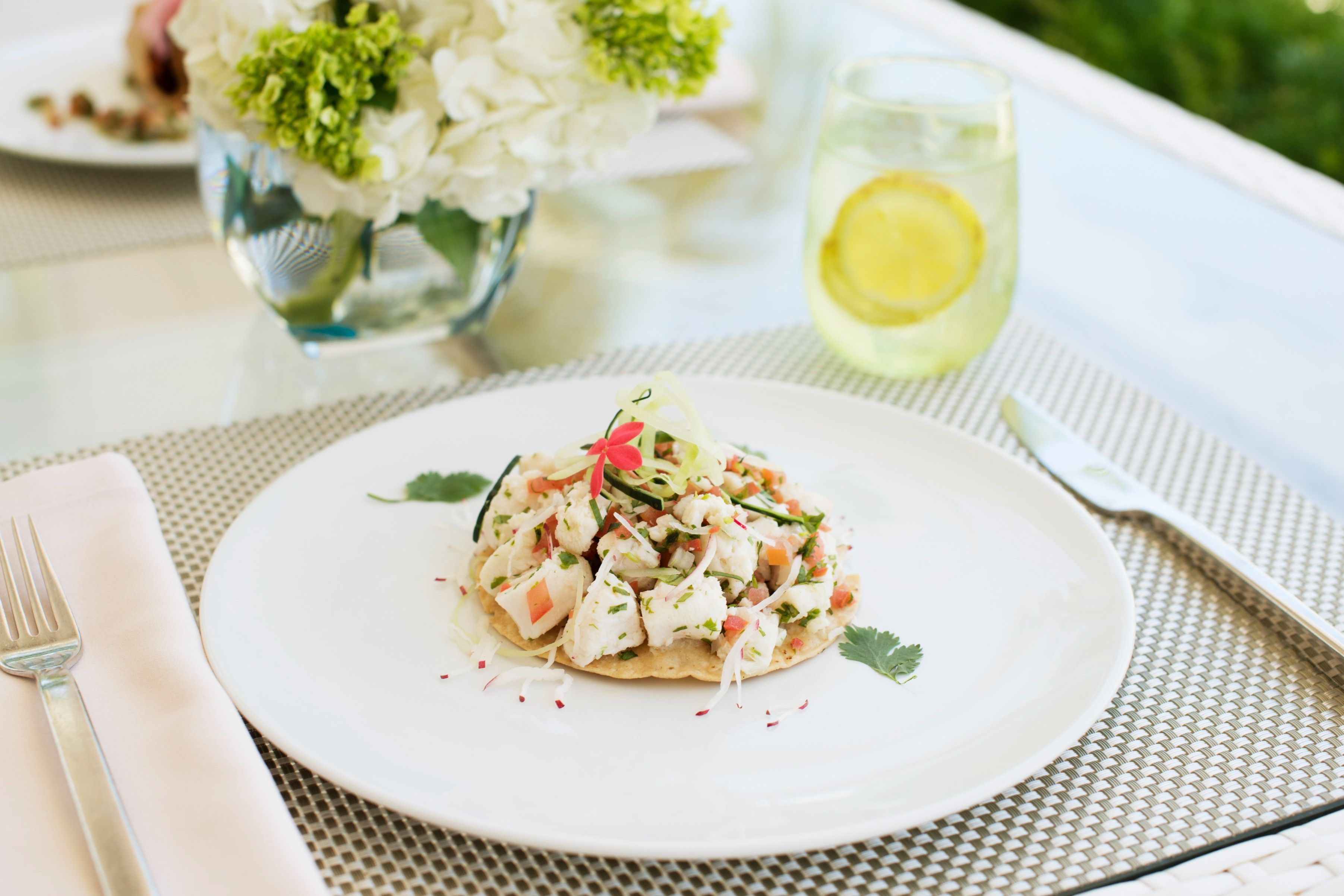 plate of ceviche