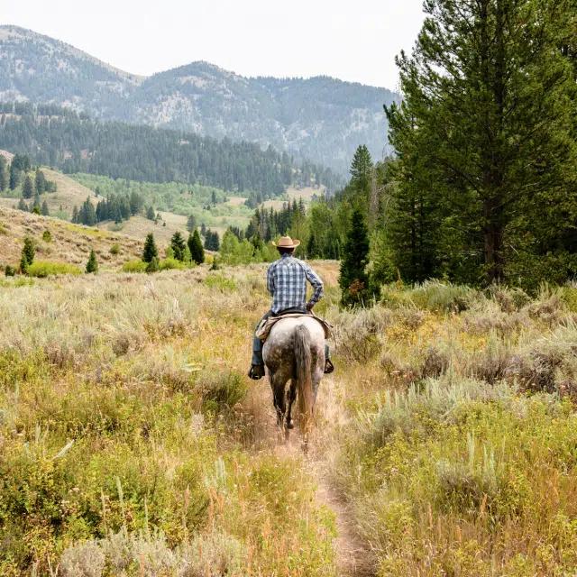 Head out on horseback for the real rancher aesthetic