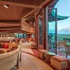 The living room and curved lines of the Cornwell House, by Frank Lloyd Wright
