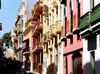 Colorful buildings line a street in San Juan, Puerto Rico