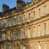 Close-up view of Georgian townhouses on Bath’s Royal Crescent