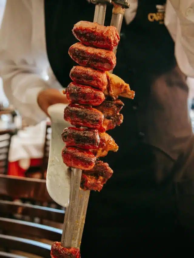 Street food favorite BBQ sausage in Rio de Janeiro, Brazil
