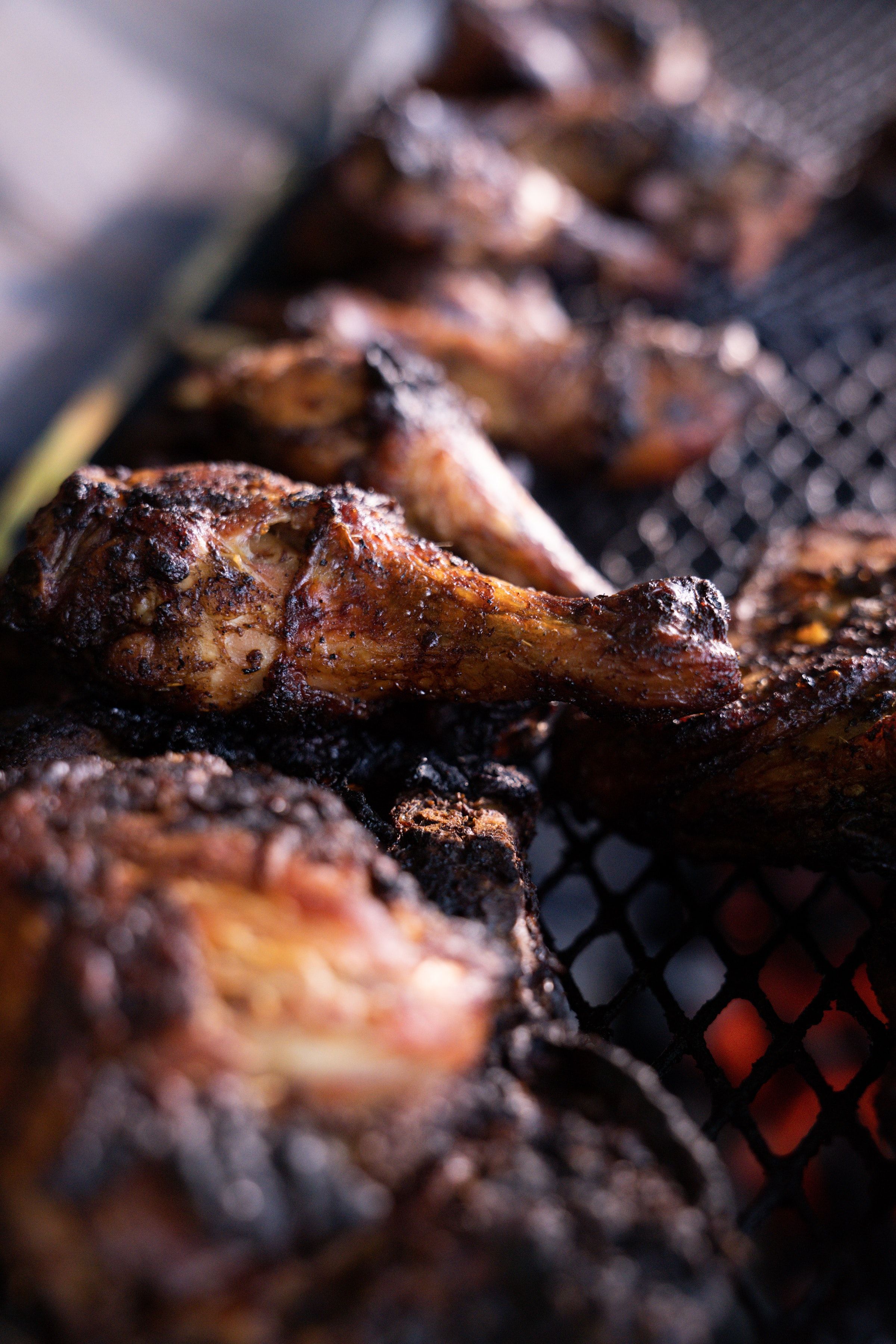 Jerk Chicken on an open flame. (TBD)