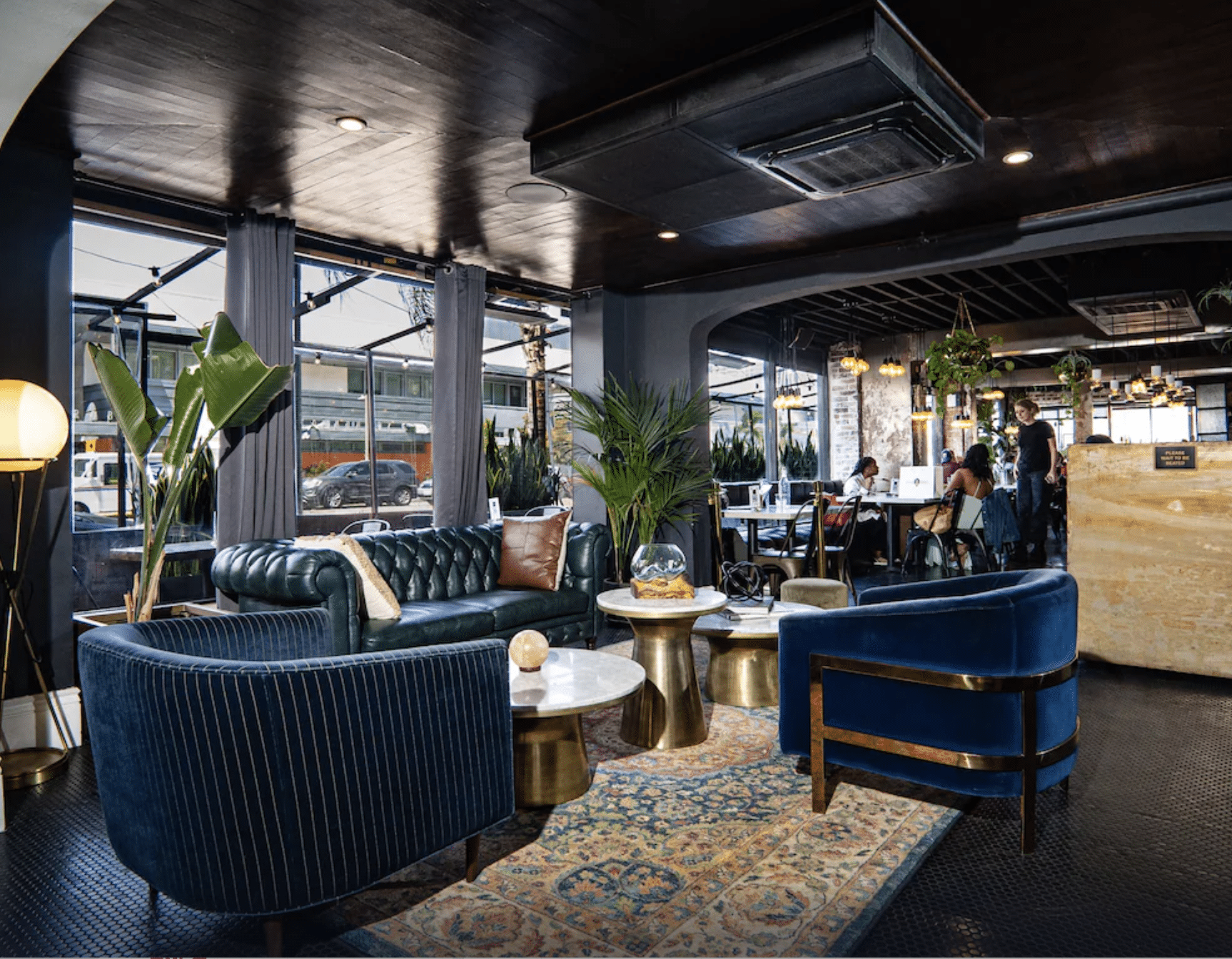 The lobby at H Hotel in Koreatown, Los Angeles