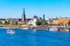 Altstadt old town skyline along the Rhine in Düsseldorf