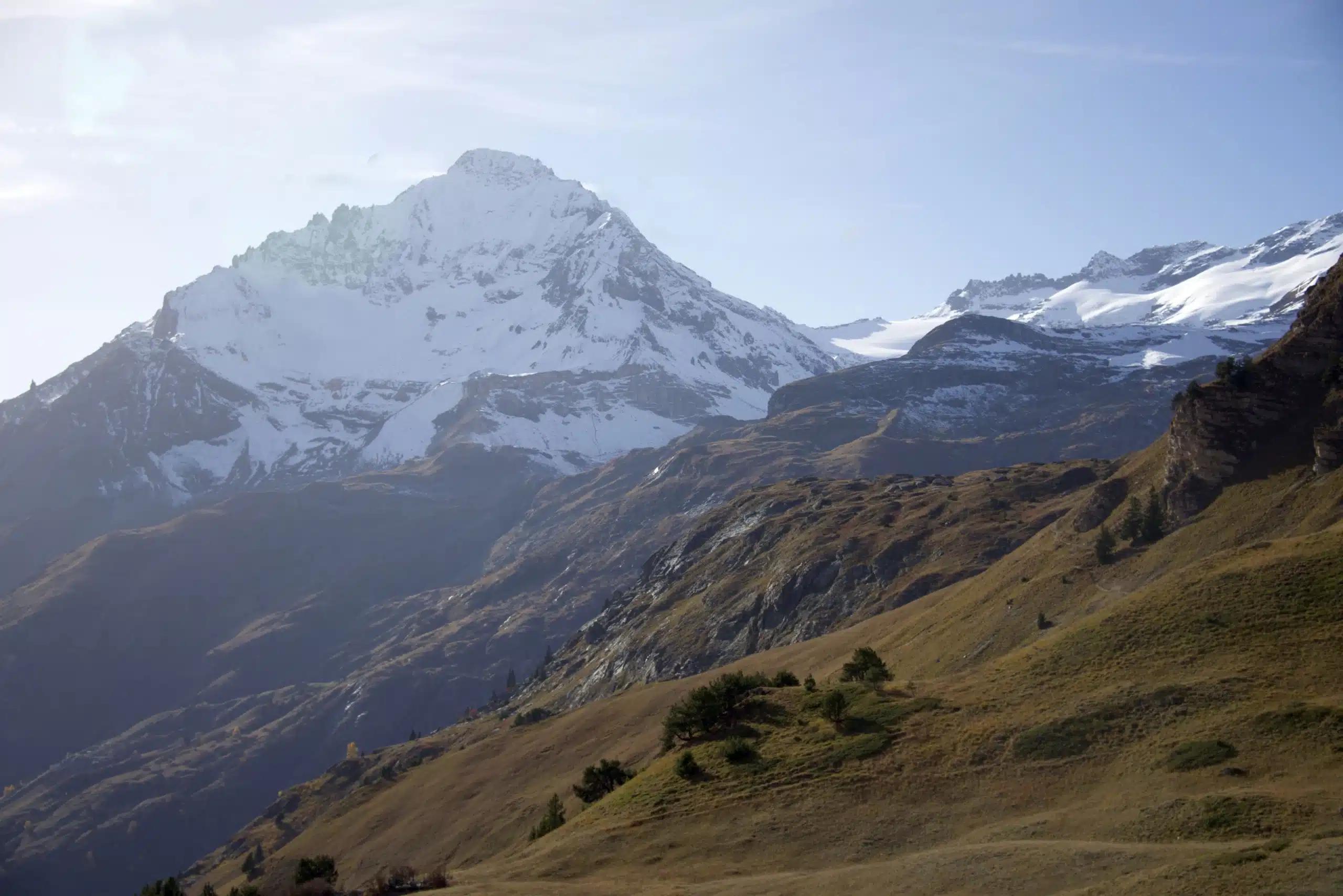 Snow-capped mountains in Val-Cenis, France