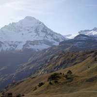 Snow-capped mountains in Val-Cenis, France