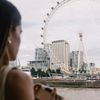 The London Eye, seen from across the river on an overcast day