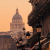View of the Panthéon, Paris, from Place de l’Estrapade at sunset