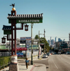 The iconic K-Town sign on the corner of Olympic and Vermont, LA