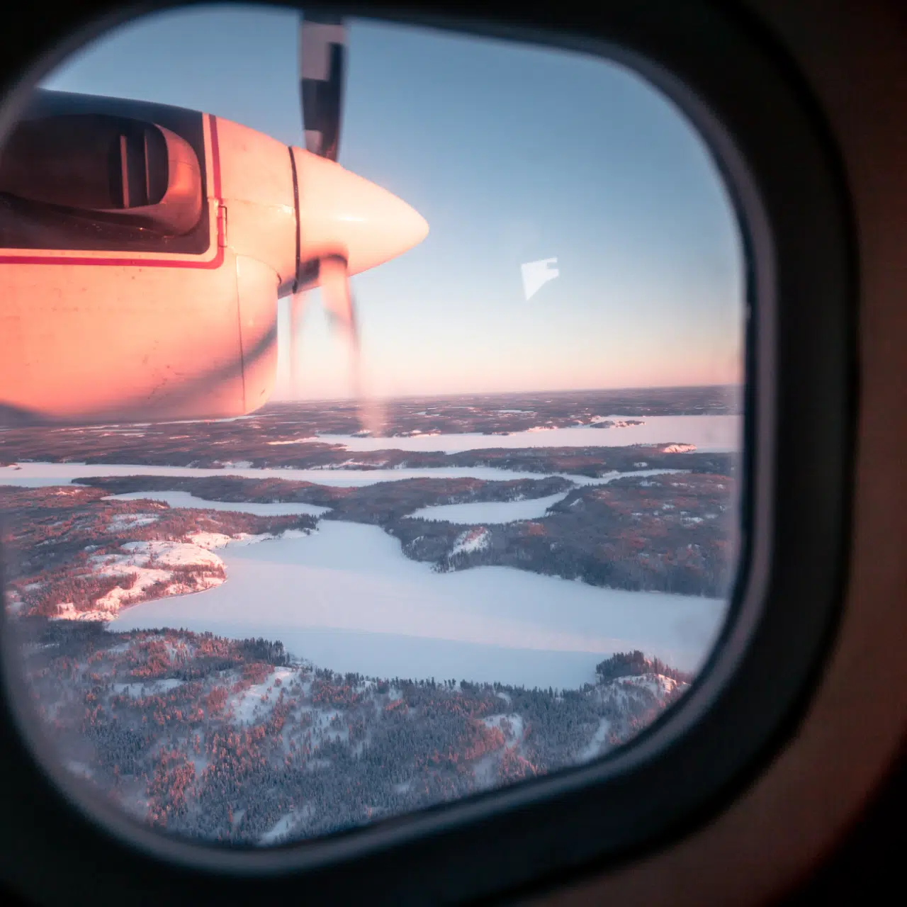 Magic-hour views over the tundra