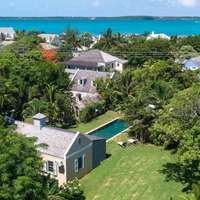 An aerial view of the Vrbo, with the sea visible close by