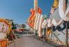 Huge neon signs in the outdoor gallery at the Neon Museum in Las Vegas, Nevada