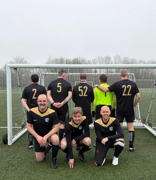 Corby United Walking Football Club players at Lodge Park Sports Centre, Corby