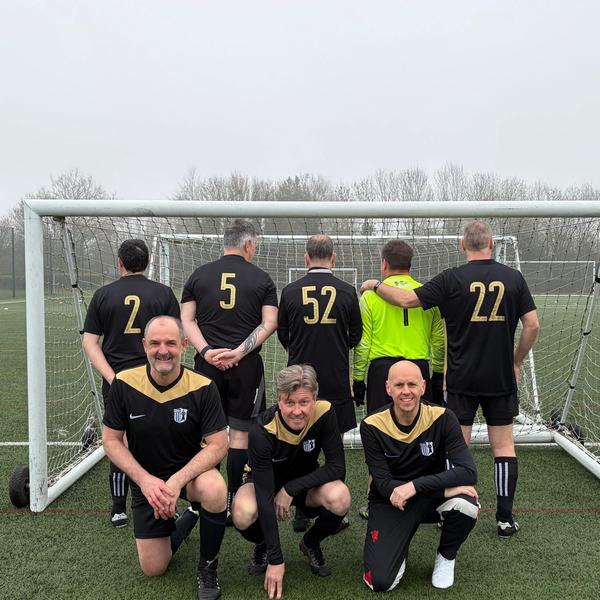 Corby United Walking Football Club players at Lodge Park Sports Centre, Corby