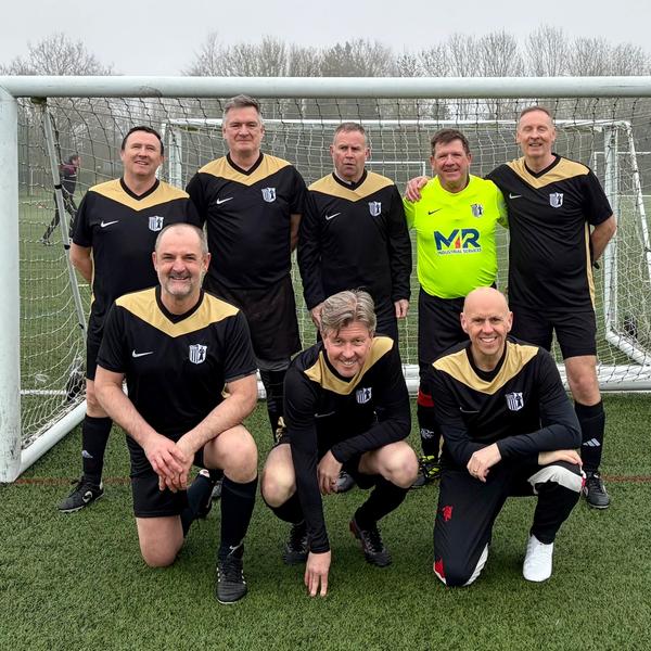 Corby United Walking Football Club players at Lodge Park Sports Centre, Corby