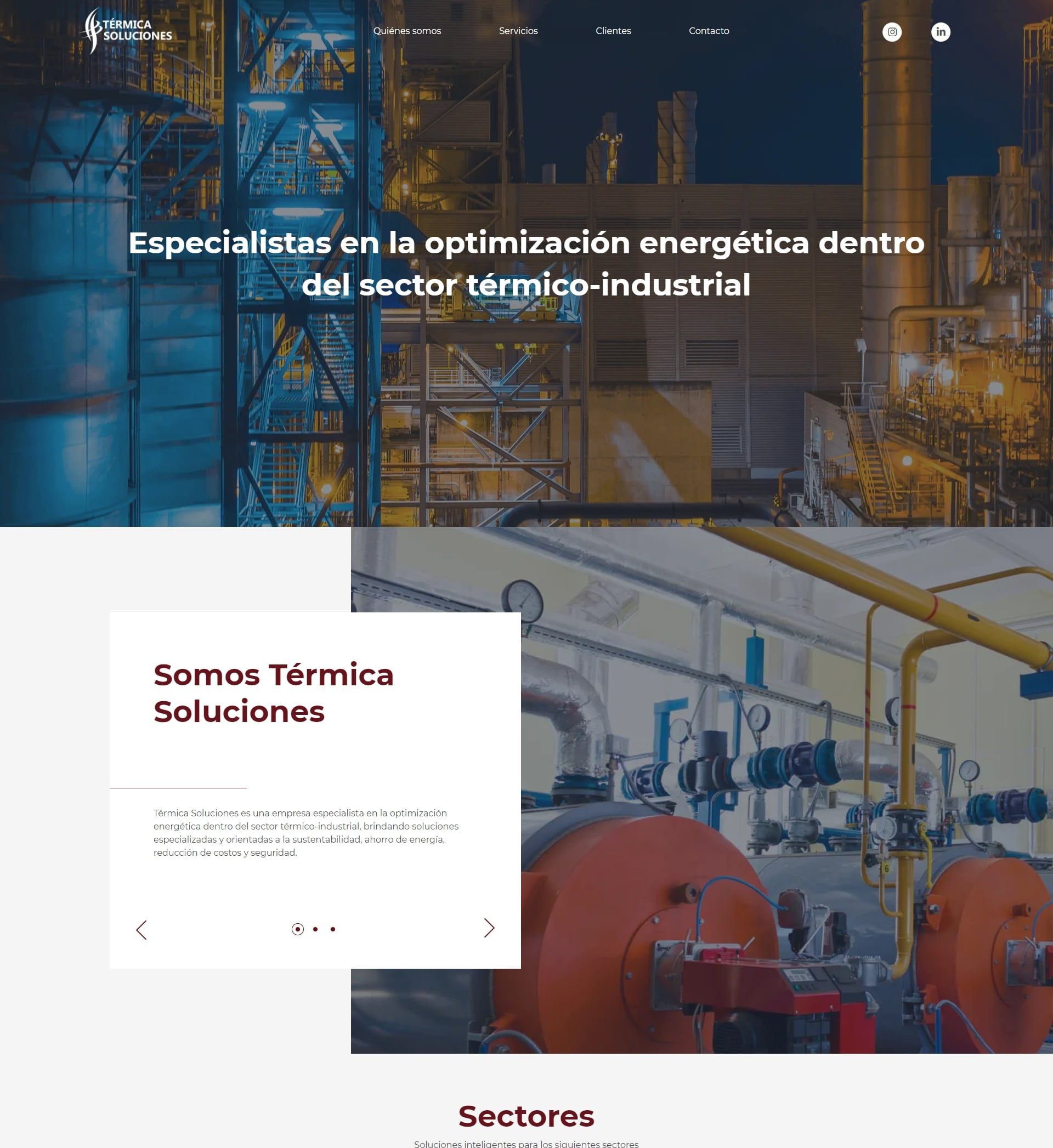 Screenshot of Térmica Soluciones's webiste